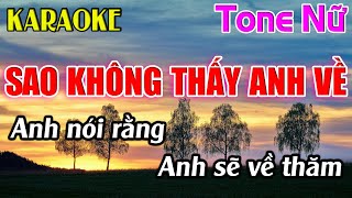 Sao Không Thấy Anh Về Karaoke Tone Nữ  Gm  Karaoke Dễ Hát  Beat Mới [upl. by Anitsahs]