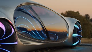 Mercedes Vision AVTR Concept Car Drive  Hollywood Sunset [upl. by Chelsey]