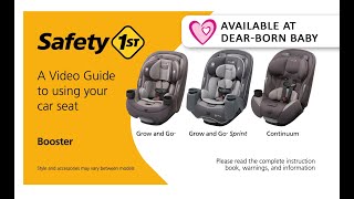 Safety 1st Grow and Go™ Series Booster Car Seat Install HowTo  Available at DearBorn Baby [upl. by Far754]