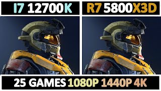 New Ryzen 7 5800X3D vs Intel I7 12700K  Tested 25 Games [upl. by Maggie]