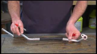 How to Repair an Air Conditioning Hose Assembly Step 1 Orientation of Fittings [upl. by Farrish]