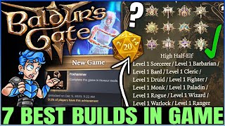 Baldurs Gate 3  7 Best MOST POWERFUL Multiclass Builds Possible  Fast Easy Honour Mode Guide [upl. by Stavros]