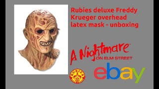 Rubies deluxe Freddy Krueger overhead latex mask  unboxing [upl. by Isadora]