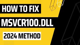 How to Fix msvcr100dll is missing from your computer windows 11107  2024 [upl. by Allenad876]