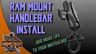 Ram Mount Motorcycle Handlebar INSTALL and DEMO Add more depth to your MOTOVLOGS [upl. by Bosch]