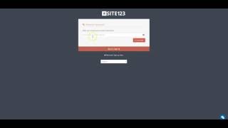SITE123  How to reset a password [upl. by Rick]