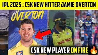 IPL 2025  CSK New Hitter Jamie Overton 🥵 CSK New Player 🔥 IPL 2025 Auction [upl. by Annahsar852]