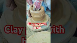 Hand made Clay pots 2024 clay pottery clayart [upl. by Alyar697]