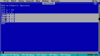 Qbasic Programming in Hindi Arithmetic Operator IN QBASIC PART 11 [upl. by Ailerua]