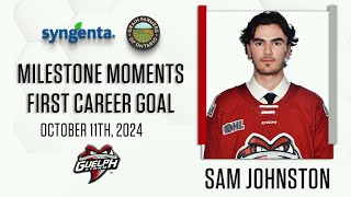 OHL Milestone  First Career Goal  Sam Johnston [upl. by Aninotna]