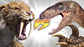 SMILODON VS UTAHRAPTOR Who Would Win [upl. by Eneja]