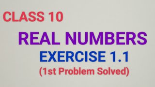 CLASS 10 REAL NUMBERS EXERCISE 11 1st Problem Solved [upl. by Gone]