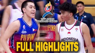 LAKAS ng INDONESIA vs PILIPINAS U18 Full Game Highlights  Asean School Games 2024 [upl. by Hymie]