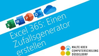 Excel 365 Einen Zufallsgenerator erstellen [upl. by Fields]