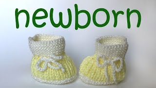 Booties for a Newborn  Step by Step [upl. by Saied260]