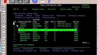 AS400 Tutorial  WRKACTJOB [upl. by Seema287]