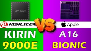 HISILICON KIRIN 9000E VS APPLE A16 BIONIC [upl. by Pliam]