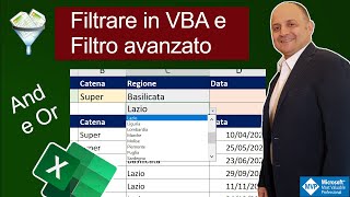 EM200 Filtrare in VBA con filtro avanzato di Excel con formule e codici VBA [upl. by Seymour190]