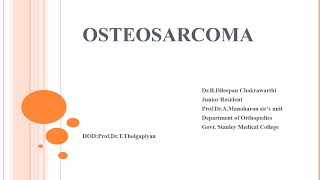 OSTEOSARCOMA  AN OVERVIEW [upl. by Lleze]