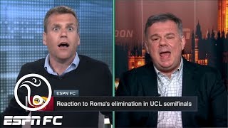 ESPN FC crew gets heated over RomaLiverpool Champions League refereeing controversy  ESPN FC [upl. by Akiram]