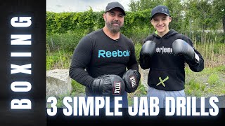 Boxing  3 Simple Jab Drills to Improve Speed amp Proper Guard [upl. by Eppesuig]