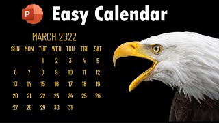 Beautiful Calendar in PowerPoint in under 30 Seconds [upl. by Imyaj480]