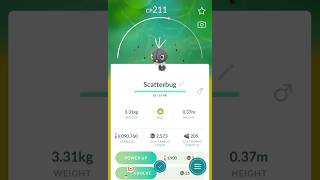 Hundo SUN Scatterbug 211 CP Pokémon GO [upl. by Mehs]