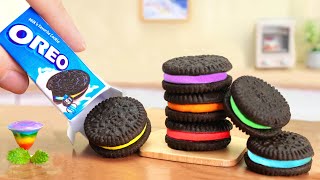 Rainbow Magic 🌈 Miniature Oreos Cake Decorating  1000 Miniature Ideas By Mini Cakes Baking [upl. by Kilgore]