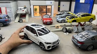 Servicing BMW Luxury Cars at Mini BMW Worksop  118 Scale BMW Collection  Diecast Model Cars [upl. by Asilanom657]