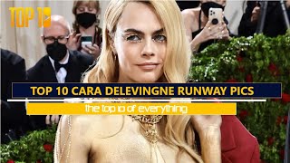 Top 10 Cara Delevingne Supermodel Best Runway Moments  Victorias Secret Burbery Vogue shorts [upl. by Alleuqram]