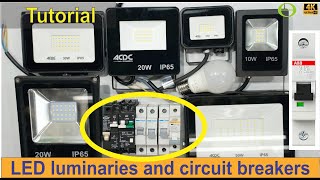 LED luminaires  lights inrush current and choosing circuit breaker current capacity [upl. by Anaitsirk]