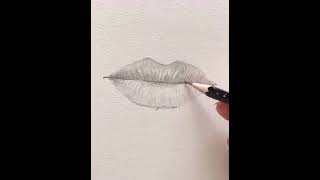 Drawing a Closed Mouth in Pencil  Timelapse [upl. by Seabrook711]