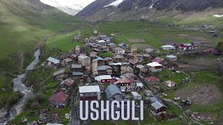 Ushguli Georgia 🇬🇪  Drone video 4K [upl. by Ahsatal]