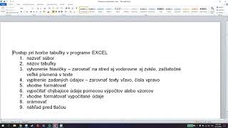 Excel  Základy tvorby tabuľky I [upl. by Obau]