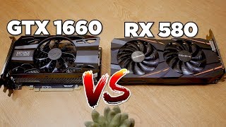 200 Budget GPU Battle  GTX 1660 VS RX 580 Benchmarks Temps amp Value [upl. by Leihcar]