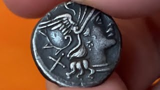 150 BC Decimius Flavus Denarius  Ancient Roman Silver Coin History [upl. by Enaht]