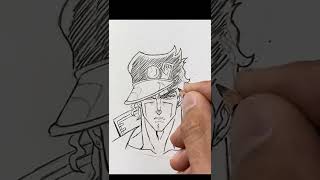 How To Draw Jotaro JOJOS BIZARRE ADVENTURE [upl. by Laeria459]