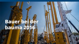 BAUER Maschinen GmbH – Bauer bei der bauma 2016 [upl. by Eiliab]