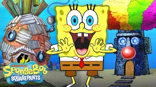 Every Time Bikini Bottom Homes were Remodeled 🔨  55 Minute Compilation  SpongeBob [upl. by Washburn]