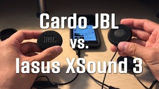 Helmet Speakers 2019  Cardo JBL vs IASUS XSound 3 [upl. by Attenaj]