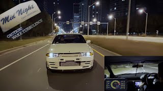 Midnight run  R32 GTR  PURE RB26 SOUND NO MUSIC [upl. by Capon]