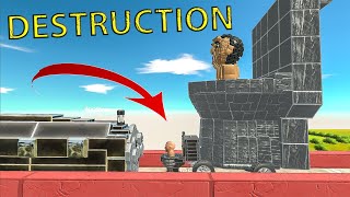 DESTRUCTION SKIBIDI TOILET FNAF HUGGY WUGGY  Animal Revolt Battle Simulator  arbs [upl. by Notyrb]