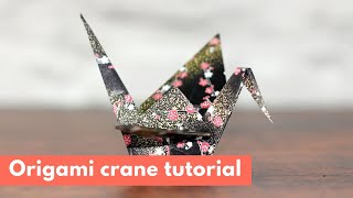 How to make an origami crane Easy stepbystep tutorial [upl. by Diannne]