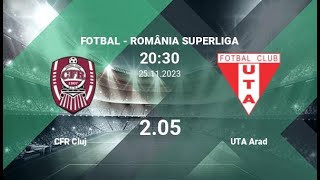 FC CFR Cluj vs FC UTA Arad  Superliga  25112023  COMENTARIU LIVE [upl. by Neruat]