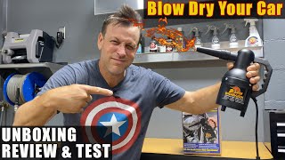 DRY YOUR CAR FAST AIRFORCE BLASTER SIDEKICK by METROVAC UNBOXING AND REVIEW [upl. by Sivi]