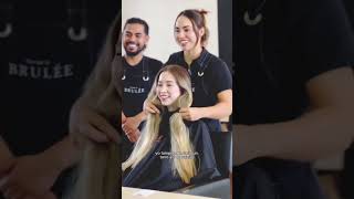 Tutorial de coloración del cabello antes y después blonde balayage rubios [upl. by Cybill670]