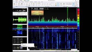 Old ICOM IC735 with Sound 8band Equalizer UR6QW and dinamic microphone AKG D55S [upl. by Hamachi]