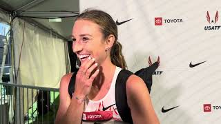 Bowerman Track Clubs Elise Cranny After Winning The USATF Outdoor Championship 10000m Final [upl. by Henri]