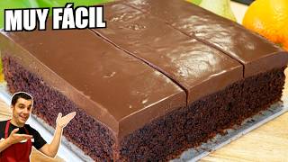 🔥🍫El PASTEL de CHOCOLATE más DELICIOSO y FÁCIL que harás en Casa [upl. by Atteuqal]