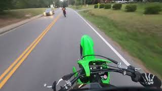 Kawasaki Kx 112 vs Yamaha Yz 125 Wheelies [upl. by Ynnavoj104]